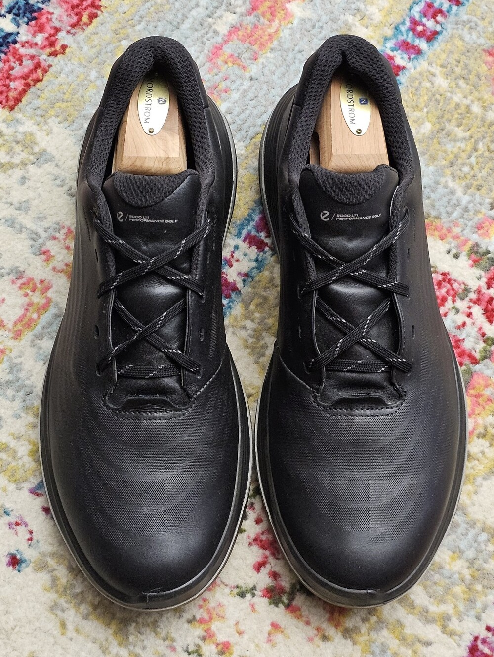 Ecco Mens Golf LT1 Xtensa Invisible Size 12 - 12.5 XWide Spikeless Shoes Black